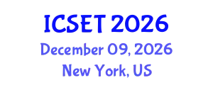 International Conference on Software Engineering and Technology (ICSET) December 09, 2026 - New York, United States