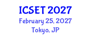 International Conference on Software Engineering and Technology (ICSET) February 25, 2027 - Tokyo, Japan