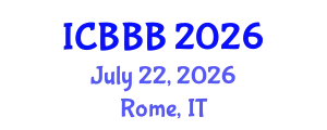 International Conference on Bioscience, Biotechnology, and Biochemistry (ICBBB) July 22, 2026 - Rome, Italy