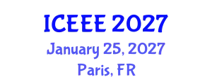 International Conference on Environmental and Ecological Engineering (ICEEE) January 25, 2027 - Paris, France
