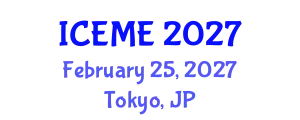 International Conference on Electrical and Mechatronics Engineering (ICEME) February 25, 2027 - Tokyo, Japan