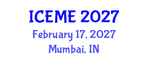 International Conference on Electrical and Mechatronics Engineering (ICEME) February 17, 2027 - Mumbai, India