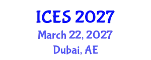 International Conference on Educational Sciences (ICES) March 22, 2027 - Dubai, United Arab Emirates