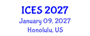 International Conference on Educational Sciences (ICES) January 09, 2027 - Honolulu, United States