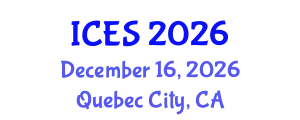 International Conference on Educational Sciences (ICES) December 16, 2026 - Quebec City, Canada
