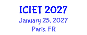 International Conference on Innovation and Educational Transformation (ICIET) January 25, 2027 - Paris, France