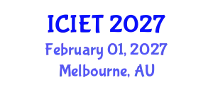 International Conference on Innovation and Educational Transformation (ICIET) February 01, 2027 - Melbourne, Australia