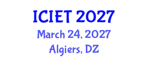 International Conference on Innovation and Educational Transformation (ICIET) March 24, 2027 - Algiers, Algeria