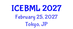 International Conference on e-Education, e-Business, e-Management and e-Learning (ICEBML) February 25, 2027 - Tokyo, Japan
