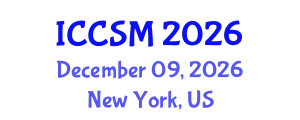 International Conference on Computer Science and Mathematics (ICCSM) December 09, 2026 - New York, United States
