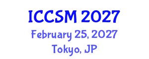 International Conference on Computer Science and Mathematics (ICCSM) February 25, 2027 - Tokyo, Japan