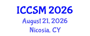 International Conference on Computer Science and Mathematics (ICCSM) August 21, 2026 - Nicosia, Cyprus