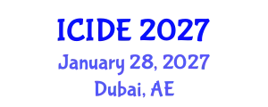 International Conference on Industrial Design Engineering (ICIDE) January 28, 2027 - Dubai, United Arab Emirates
