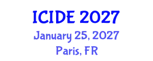 International Conference on Industrial Design Engineering (ICIDE) January 25, 2027 - Paris, France