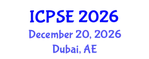 International Conference on Pharmaceutical Science and Engineering (ICPSE) December 20, 2026 - Dubai, United Arab Emirates