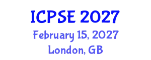 International Conference on Pharmaceutical Science and Engineering (ICPSE) February 15, 2027 - London, United Kingdom