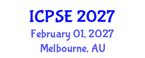 International Conference on Pharmaceutical Science and Engineering (ICPSE) February 01, 2027 - Melbourne, Australia