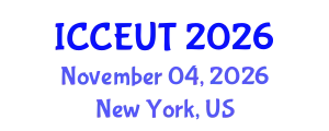 International Conference on Combustion, Energy Utilisation and Thermodynamics (ICCEUT) November 04, 2026 - New York, United States