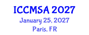 International Conference on Computational Modeling, Simulation and Analysis (ICCMSA) January 25, 2027 - Paris, France