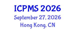 International Conference on Port and Maritime Security (ICPMS) September 27, 2026 - Hong Kong, China