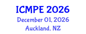 International Conference on Mechanical and Production Engineering (ICMPE) December 01, 2026 - Auckland, New Zealand