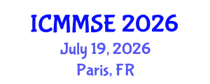 International Conference on Metallurgy, Materials Science and Engineering (ICMMSE) July 19, 2026 - Paris, France