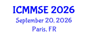 International Conference on Metallurgy, Materials Science and Engineering (ICMMSE) September 20, 2026 - Paris, France