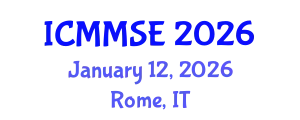 International Conference on Metallurgy, Materials Science and Engineering (ICMMSE) January 12, 2026 - Rome, Italy