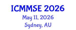 International Conference on Metallurgy, Materials Science and Engineering (ICMMSE) May 11, 2026 - Sydney, Australia