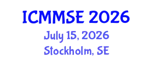 International Conference on Metallurgy, Materials Science and Engineering (ICMMSE) July 15, 2026 - Stockholm, Sweden