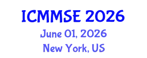 International Conference on Metallurgy, Materials Science and Engineering (ICMMSE) June 01, 2026 - New York, United States