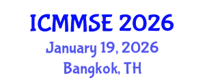 International Conference on Metallurgy, Materials Science and Engineering (ICMMSE) January 19, 2026 - Bangkok, Thailand