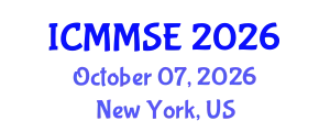 International Conference on Metallurgy, Materials Science and Engineering (ICMMSE) October 07, 2026 - New York, United States