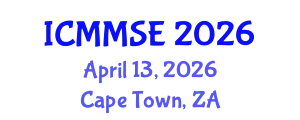 International Conference on Metallurgy, Materials Science and Engineering (ICMMSE) April 13, 2026 - Cape Town, South Africa