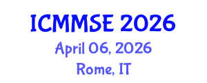 International Conference on Metallurgy, Materials Science and Engineering (ICMMSE) April 06, 2026 - Rome, Italy