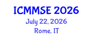 International Conference on Metallurgy, Materials Science and Engineering (ICMMSE) July 22, 2026 - Rome, Italy