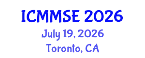 International Conference on Metallurgy, Materials Science and Engineering (ICMMSE) July 19, 2026 - Toronto, Canada