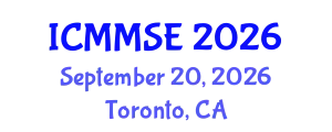 International Conference on Metallurgy, Materials Science and Engineering (ICMMSE) September 20, 2026 - Toronto, Canada