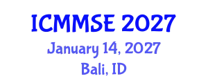 International Conference on Metallurgy, Materials Science and Engineering (ICMMSE) January 14, 2027 - Bali, Indonesia
