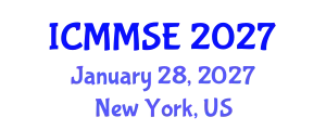 International Conference on Metallurgy, Materials Science and Engineering (ICMMSE) January 28, 2027 - New York, United States