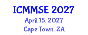 International Conference on Metallurgy, Materials Science and Engineering (ICMMSE) April 15, 2027 - Cape Town, South Africa