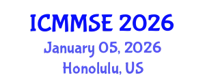 International Conference on Metallurgy, Materials Science and Engineering (ICMMSE) January 05, 2026 - Honolulu, United States
