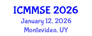 International Conference on Metallurgy, Materials Science and Engineering (ICMMSE) January 12, 2026 - Montevideo, Uruguay