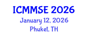 International Conference on Metallurgy, Materials Science and Engineering (ICMMSE) January 12, 2026 - Phuket, Thailand