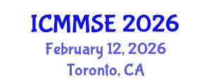 International Conference on Metallurgy, Materials Science and Engineering (ICMMSE) February 12, 2026 - Toronto, Canada