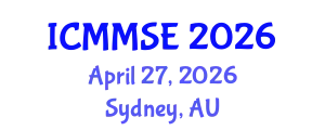 International Conference on Metallurgy, Materials Science and Engineering (ICMMSE) April 27, 2026 - Sydney, Australia