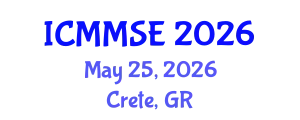 International Conference on Metallurgy, Materials Science and Engineering (ICMMSE) May 25, 2026 - Crete, Greece