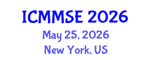International Conference on Metallurgy, Materials Science and Engineering (ICMMSE) May 25, 2026 - New York, United States