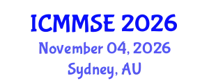 International Conference on Metallurgy, Materials Science and Engineering (ICMMSE) November 04, 2026 - Sydney, Australia