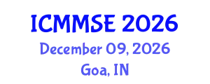 International Conference on Metallurgy, Materials Science and Engineering (ICMMSE) December 09, 2026 - Goa, India